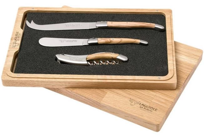 Laguiole En Aubrac Wine-/cheese Set 3-piece Olive Wood, SFV99OLIH 6 Laguiole En Aubrac Wine-/cheese Set 3-piece Olive Wood, SFV99OLIH - Image 4