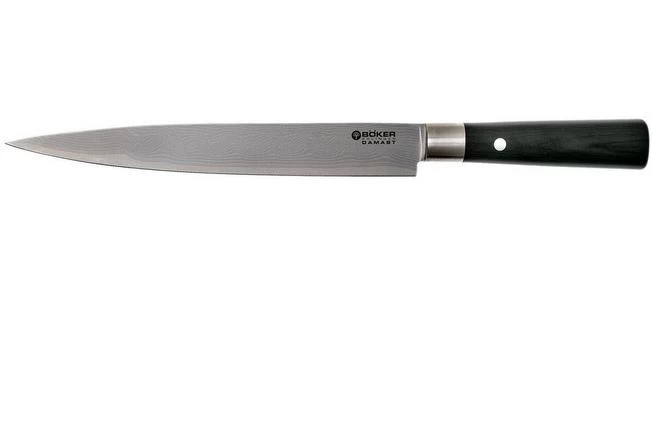 Böker Damast Black Carving Knife, 130425DAM 3 Böker Damast Black Carving Knife, 130425DAM