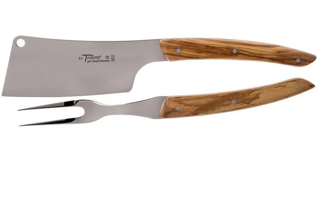 Claude Dozorme Cheese Knife Set Hard Cheese, Olive Wood 4 Claude Dozorme Cheese Knife Set Hard Cheese, Olive Wood - Image 2