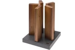 Kai Stonehenge Magnetic Knife Block, Granite/walnut, STH-4