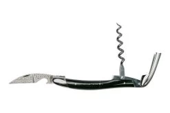 Forge De Laguiole SOMBF Waiter's Corkscrew With Sheath, Damascus, Buffalo Horn