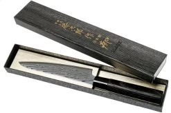 Tojiro Shippu Black Damascus Utility Knife 13 Cm, FD-1592 -Knife Shop TJFD 1592 08 tojiro sippu black