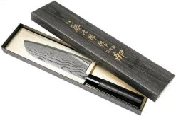 Tojiro Shippu Black Damascus Santoku 17 Cm, FD-1597 -Knife Shop TJFD 1597 08 tojiro sippu black