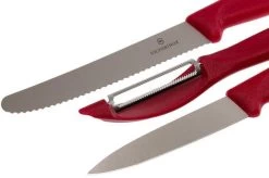 Victorinox SwissClassic Vegetable Knives In Red, Set Of 3, 6.7111.31 -Knife Shop VT6 7111 31 03 victorinox vt6 7111 31 03
