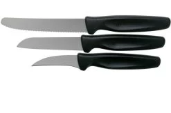 Wüsthof Create Collection Three-piece Peeling Knife Set, Black