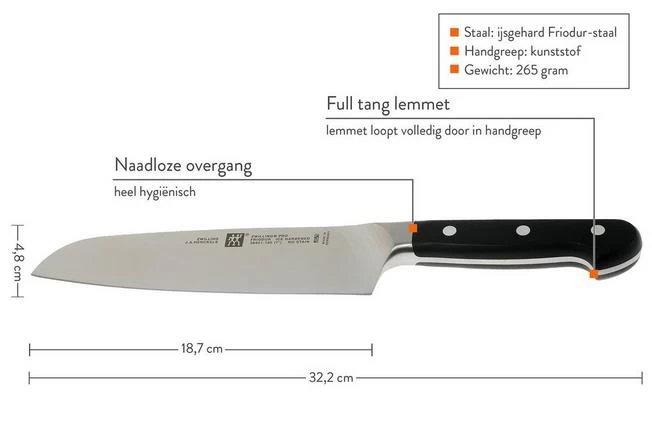 Zwilling Pro Santoku, 38407-181 3 Zwilling Pro Santoku, 38407-181